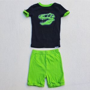 Kirkland dinosaur short sleeve shirt and shorts pajamas set Size 5